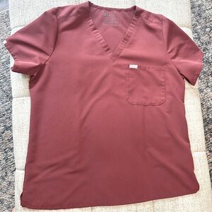 Dark cherry FIGS Catarina one pocket!